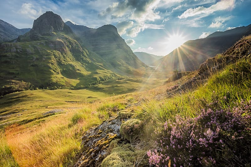 Glencoe in the Scottish Highlands in May