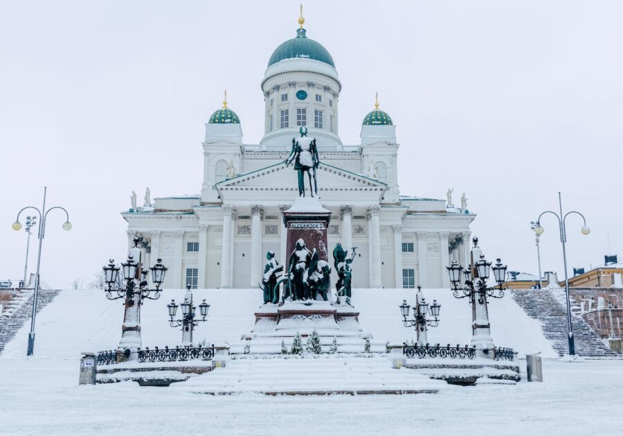 Helsinki Cathedral during winter