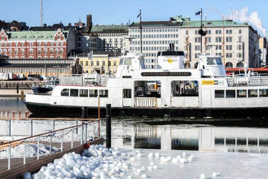 One of the few hours of daylight in Helsinki in winter