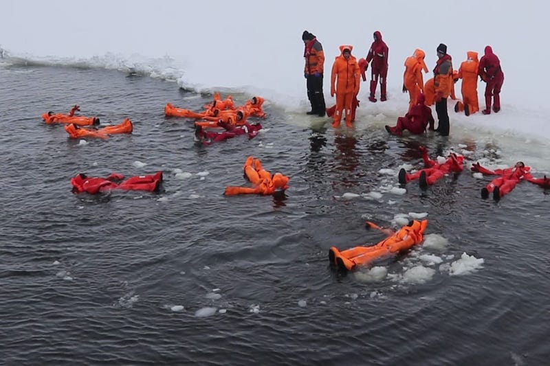 Ice floating in Finland