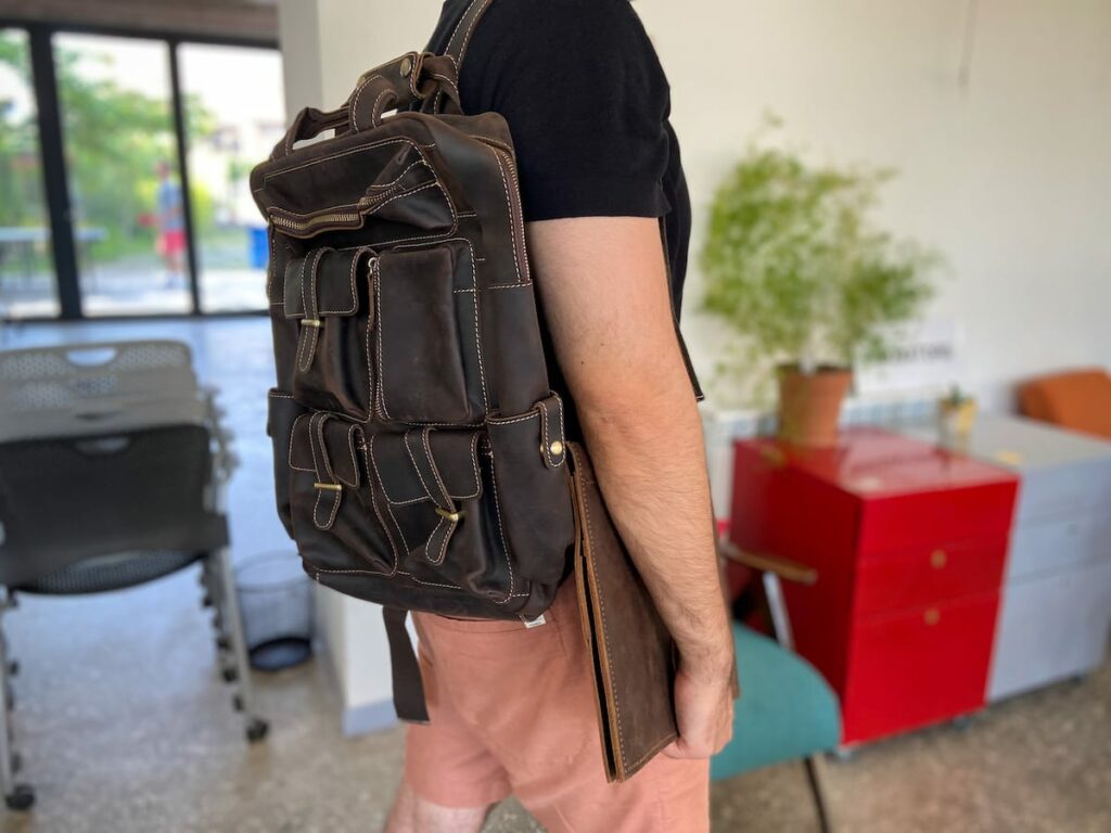 Leather NEO Backpack and Laptop Case