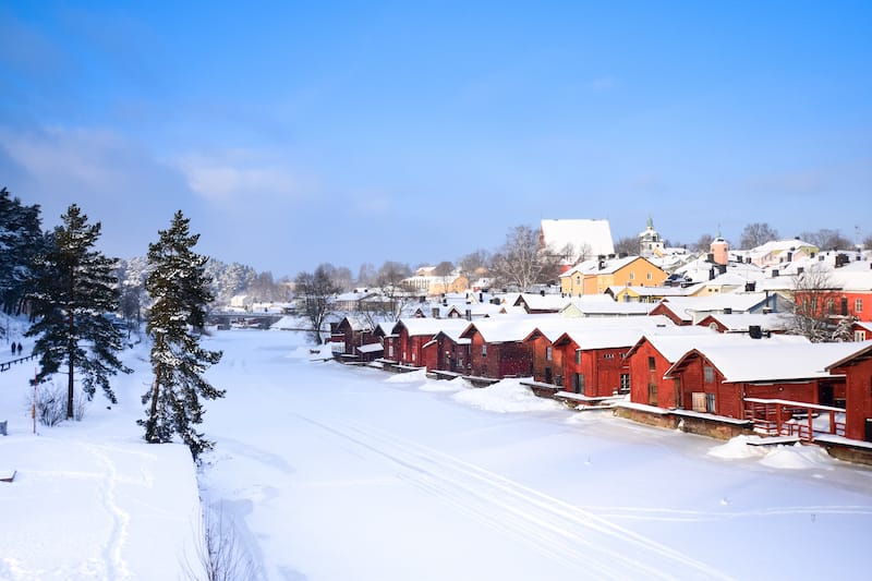 Porvoo Finland in winter