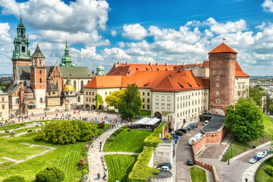 Wawel Castle in Krakow in May