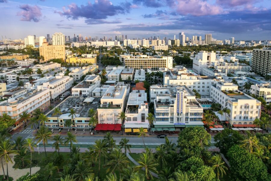 Miami's South Beach from above