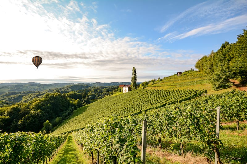 Hot air balloon in Tuscany