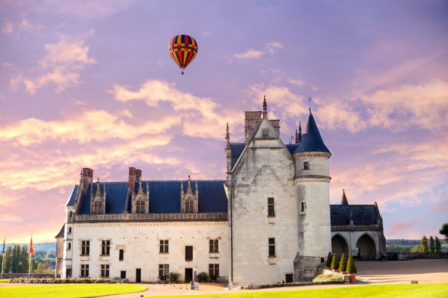 Hot air balloon in the Loire Valley