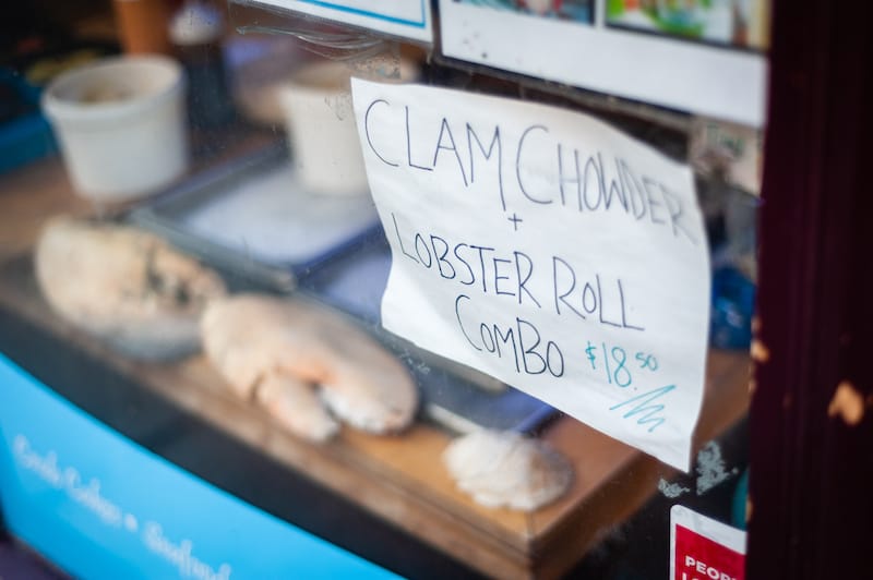 Lobster rolls + clam chowder is very New England!