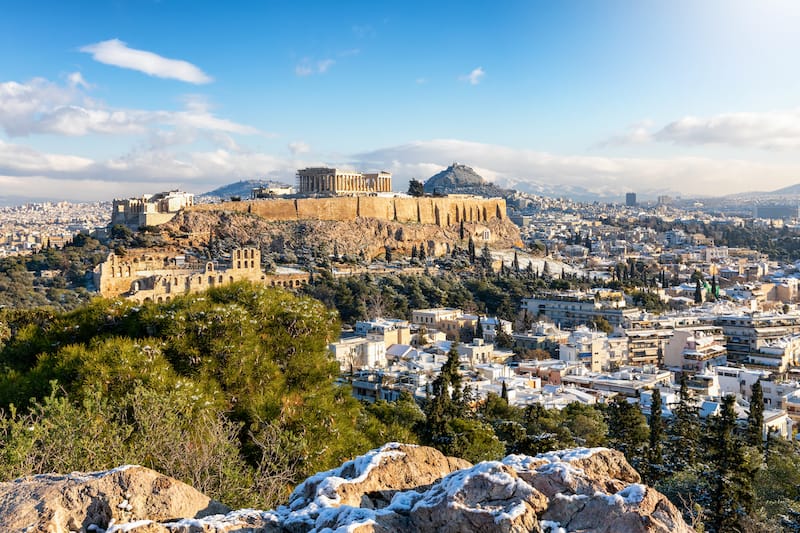 Athens in winter