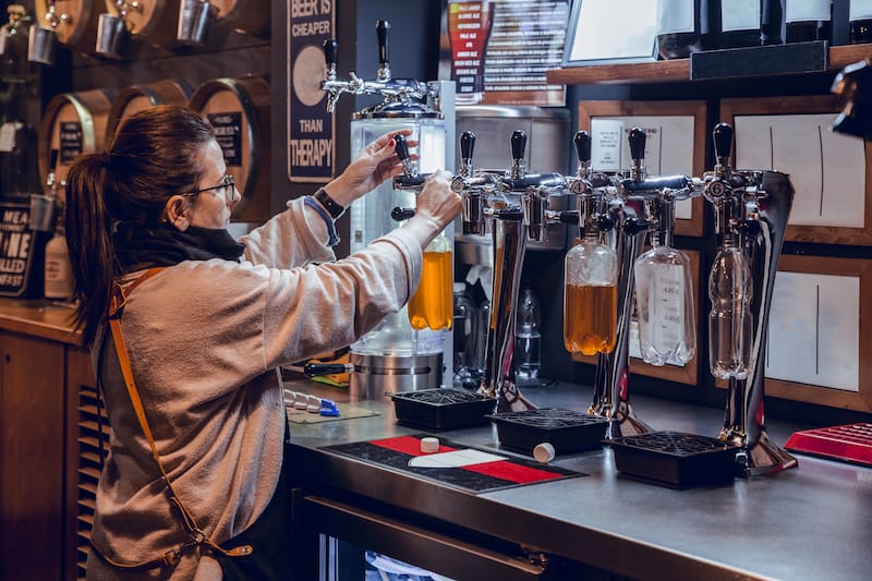 Beer scene in Barcelona