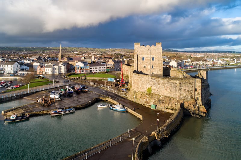 Carrickfergus near Belfast in winter