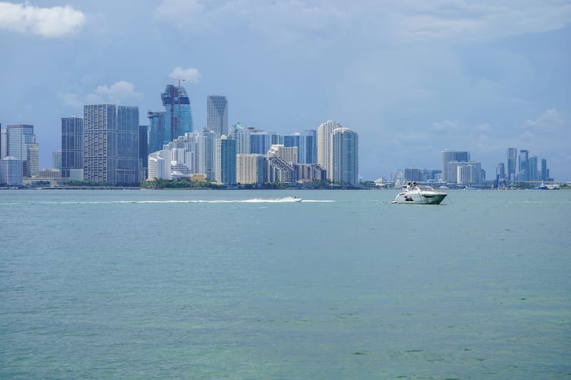 Jet skiing in Biscayne Bay