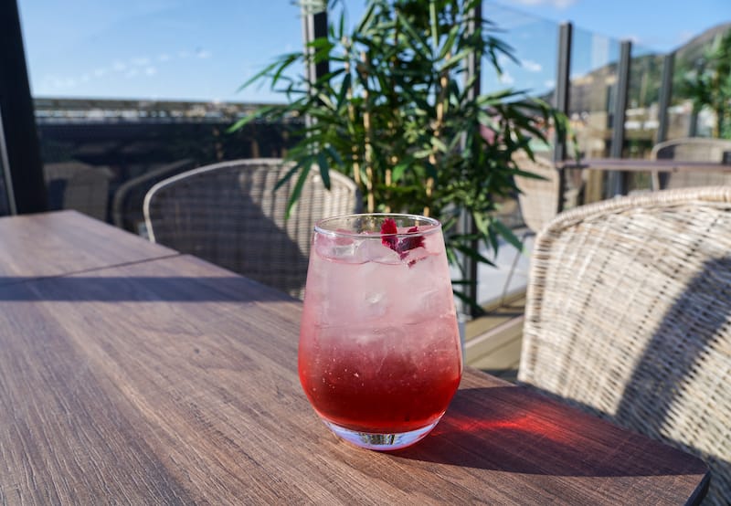 Delicious drinks at a rooftop bar in Bergen