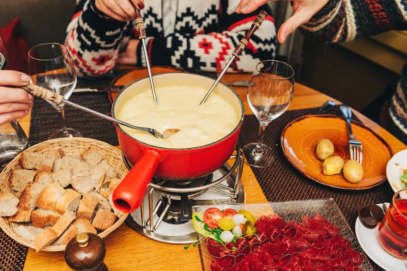 Delicious fondue in Interlaken