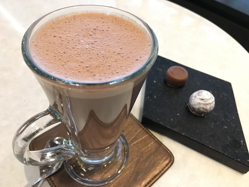 Hot chocolate and truffle in Zurich