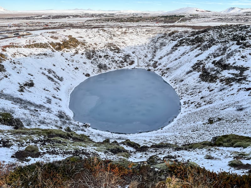 Kerid Crater in early winter