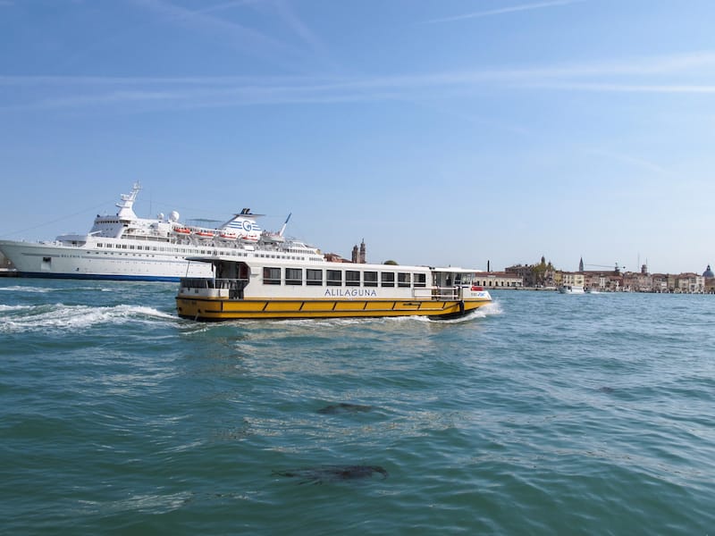 Water taxis in Venice