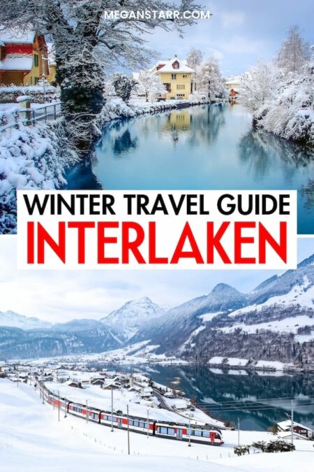 Looking to take a trip to Interlaken in winter this year? This travel guide will help you plan your trip! From the best things to do during winter in Interlaken to where to stay and eat... I have covered it all. You will also find information about the weather and best seasonal activities inside. Click to learn more. | Interlaken in winter | Winter in Interlaken | Winter trip to Interlaken | Interlaken winter vacation | Winter vacation in Interlaken | Things to do in Interlaken in winter | What to do in Interlaken | Interlaken itinerary | Interlaken in November | Interlaken in December | Christmas in Interlaken | New Years in Interlaken | Interlaken in January | Interlaken in February | Interlaken in March | Interlaken winter tours