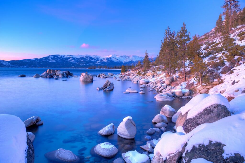 Lake Tahoe in winter