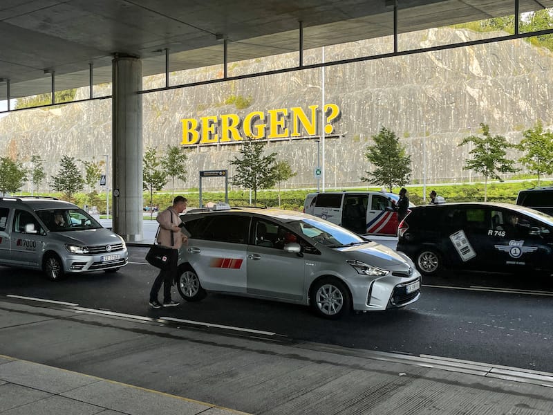 Landing at the Bergen Airport