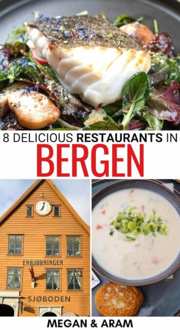 Are you planning a trip to Norway and looking for the best Bergen restaurants to add to your itinerary? This is a diverse list of the top restaurants in Bergen! | Food in Bergen Norway | Where to eat in Bergen Norway | Best restaurants in Bergen Norway | Norwegian food | Norwegian food in Bergen | Bergen seafood restaurants | Bergen places to eat | Bergen fish soup | Bergen cod | Cafes in Bergen | Bergen Norway cafes | Bryggen Restaurants