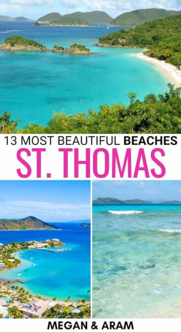 Are you looking for the best beaches in St. Thomas? This guide details the most beautiful St. Thomas beaches - from pink sands to ones with a view! | Things to do in St. Thomas | St. Thomas things to do | Prettiest St Thomas beaches | USVI beaches | Beaches in the US Virgin Islands | Magens Bay Beach | Sapphire Beach | Limetree Beach | Mermaids Chair | Coki Beach | Dorothea Beach | Cowpet Beach | Hull Beach USVI | Lindquist Beach USVI