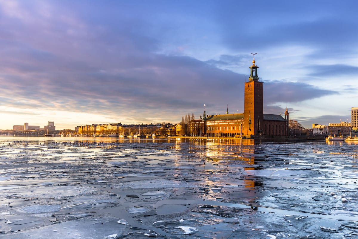 Stockholm City Hall in winter