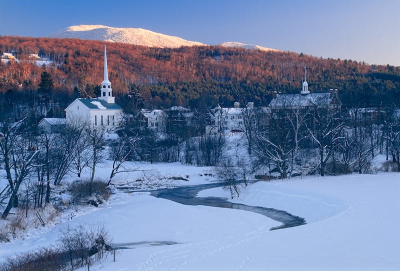 Stowe in December - Best places to visit in the USA in December