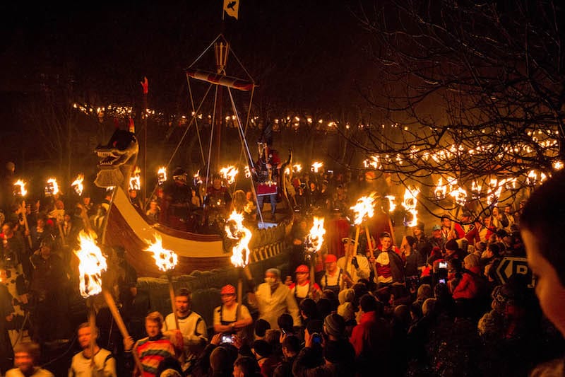 Up Helly Aa in Lerwick in winter - photo by Kathi Kamleitner