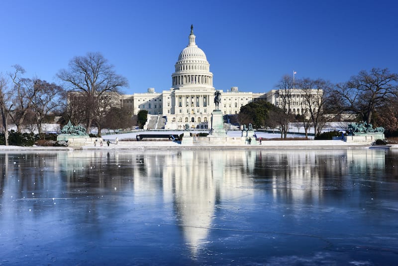 Washington DC in winter