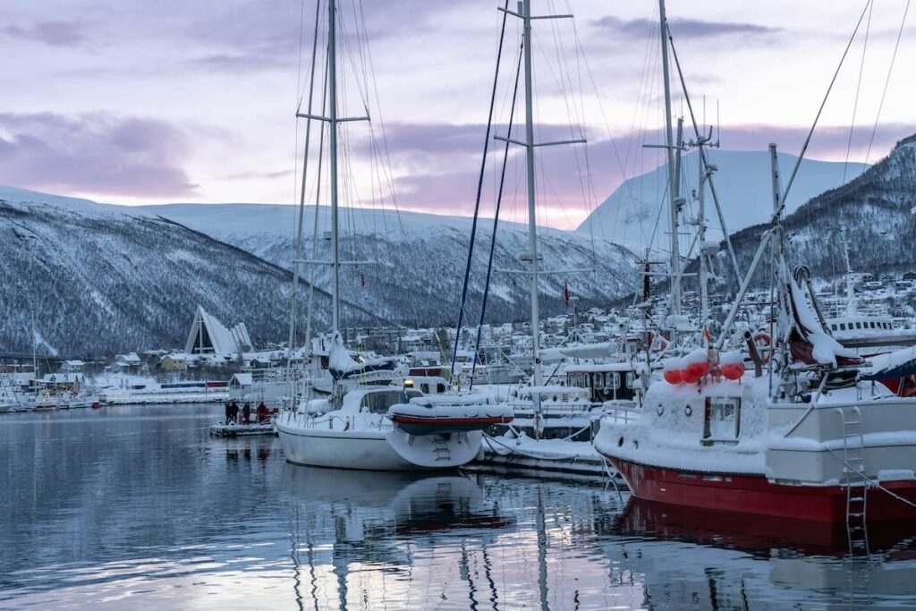 One of the best things to do in Tromsø is to stroll along the harbor!