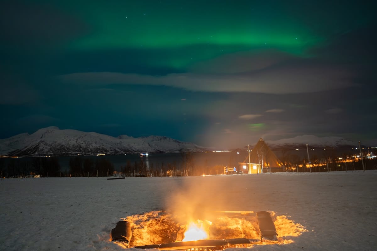 Northern lights at the reindeer ranch