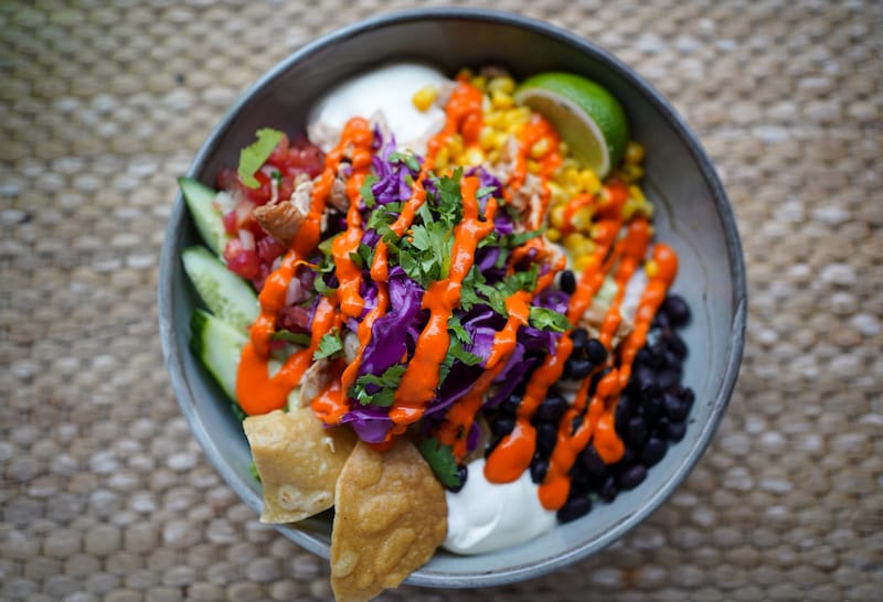 Burrito bowl at Yuca