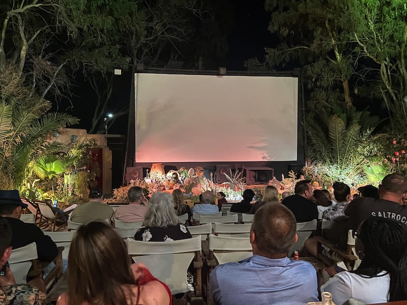Open Air Cinema in Kamari on Santorini