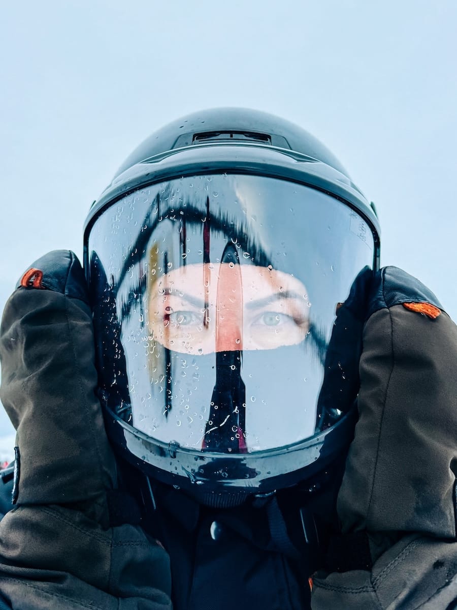 On my Tromso snowmobile tour - courtesy of my friend Nicole