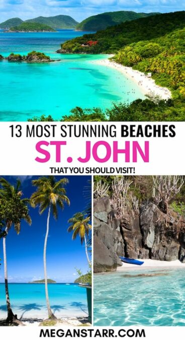 Looking for the best beaches in St. John? These St. John beaches are diverse and offer something for every traveler. Click to learn more (and see tips for each)! | Trunk Bay | Honeymoon Bay | Francis Bay | Maho Bay | things to do in St John | Virgin Islands beaches | USVI beaches | St John itinerary | St John bays | St Johns beach towns | What to do in St John