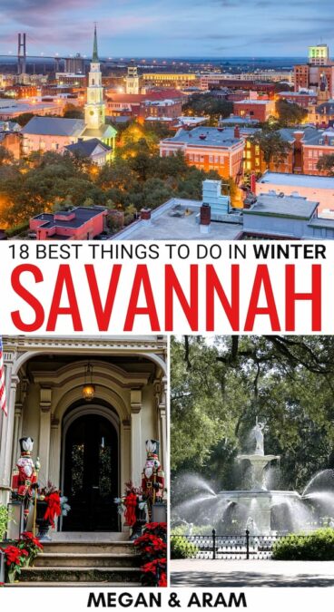 Are you looking for the best things to do in Savannah in winter? This guide covers the best tours, Christmas activities, restaurants, and beyond! Learn more! | Christmas in Savannah | Winter in Savannah | Savannah in November | Savannah in December | Savannah in January | Savannah in March | Savannah in February | Valentine's Day in Savannah | What to do in Savannah in winter | Savannah during winter | NYE in Savannah | Savannah day trips
