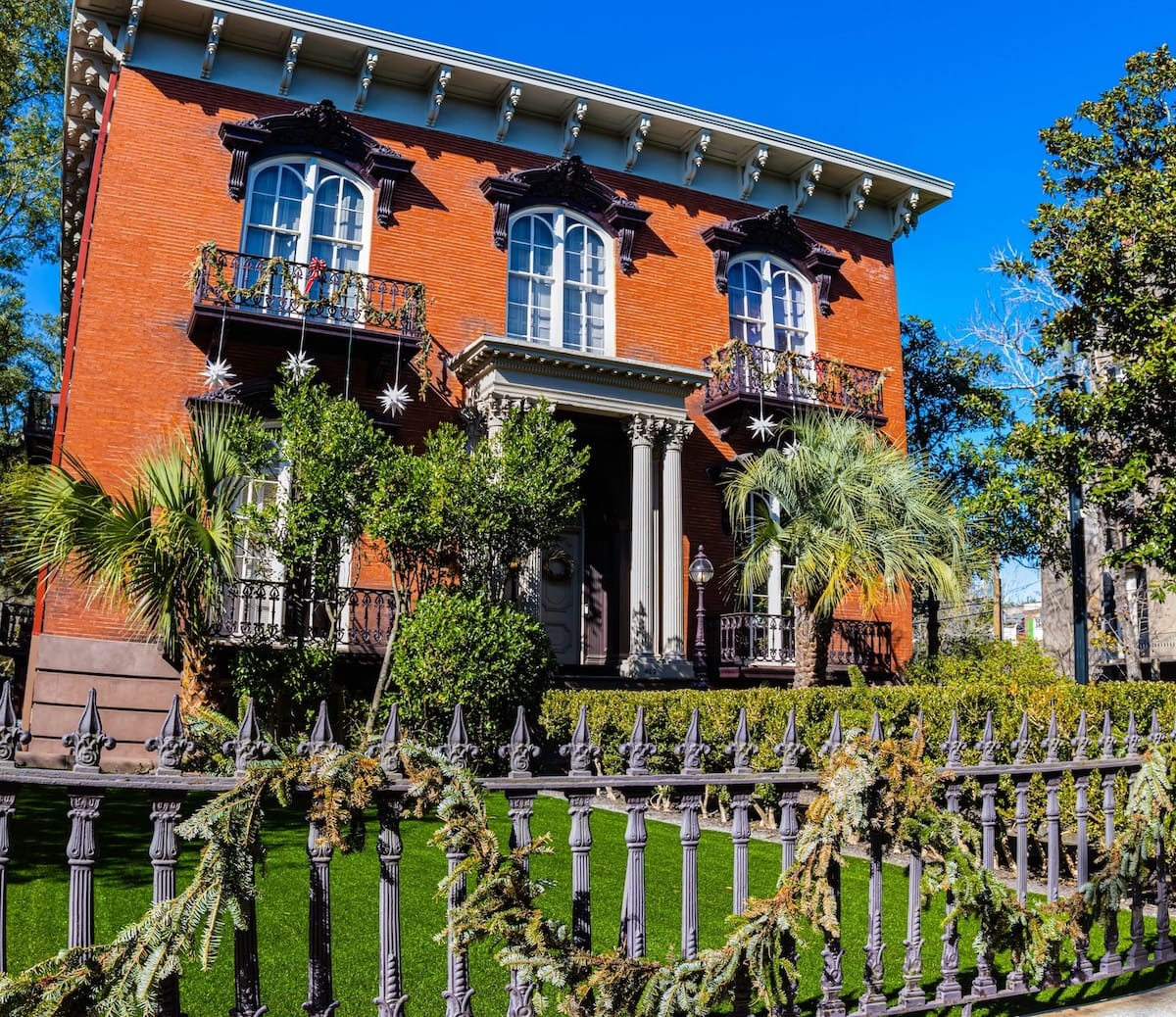 Savannah in winter (decorated for Christmas)