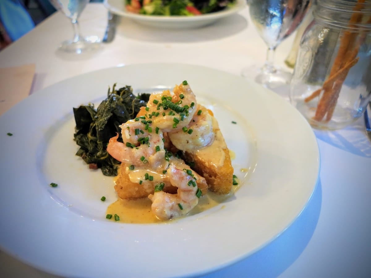 Shrimp and grits in Savannah