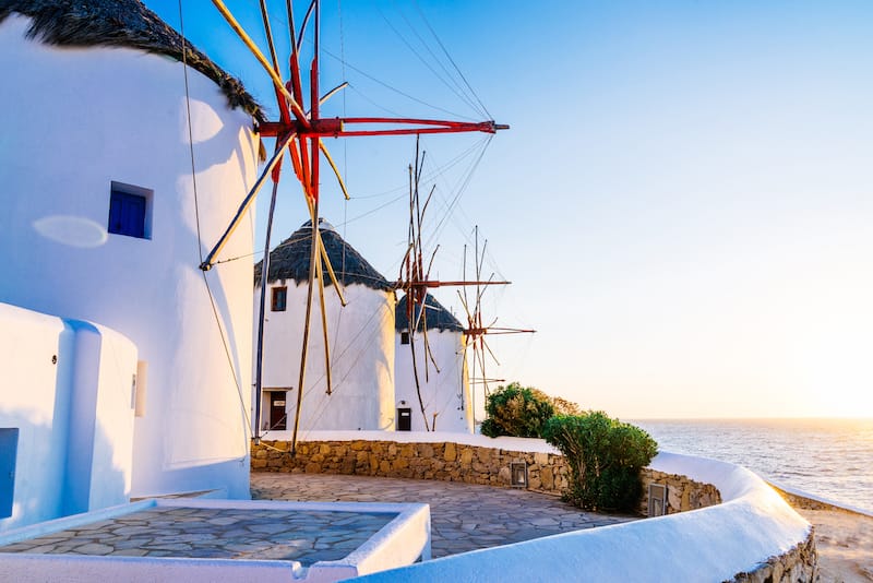 A famous Mykonos landmark are the beautiful windmills!