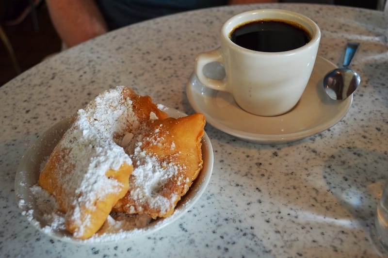 Coffee and beignets in New Orleans