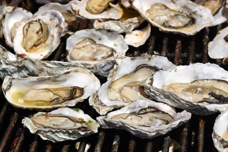 Enjoying oysters in Charleston