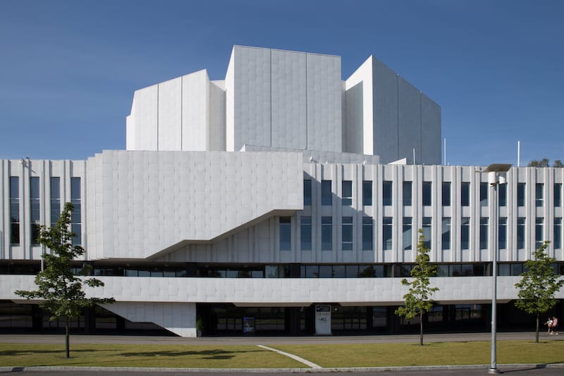 Aalto architecture at Finlandia Hall in Helsinki - Chris_Hall - Shutterstock
