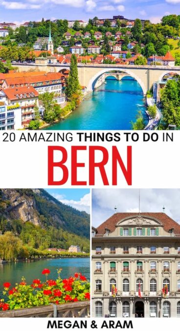 Are you looking for the best things to do in Bern, Switzerland? This guide covers the best day trips, attractions, restaurants, and beyond! Click here for more! | What to do in Bern | Places to visit in Bern | Weekend in Bern | Switzerland cities | Bern restaurants | Bern museums | Sightseeing in Bern | Bern cafes | Bern Old Town | Where to stay in Bern | Bern itinerary