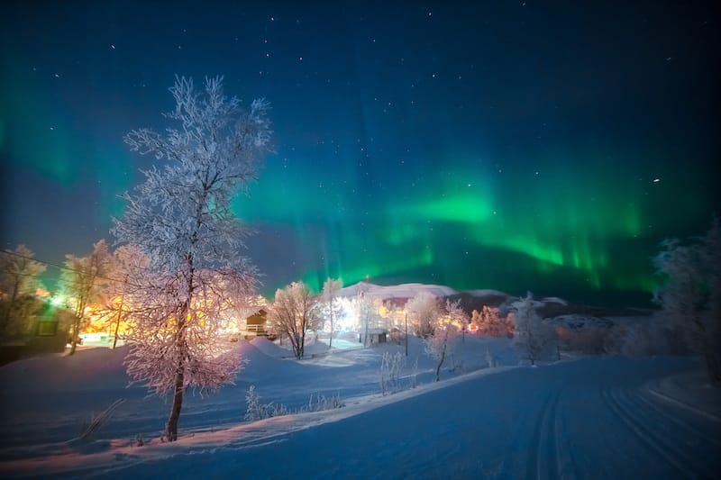 Northern lights in Kiruna