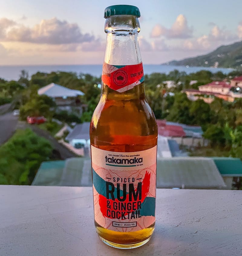 Takamaka Rum Drink at my apartment on Mahé
