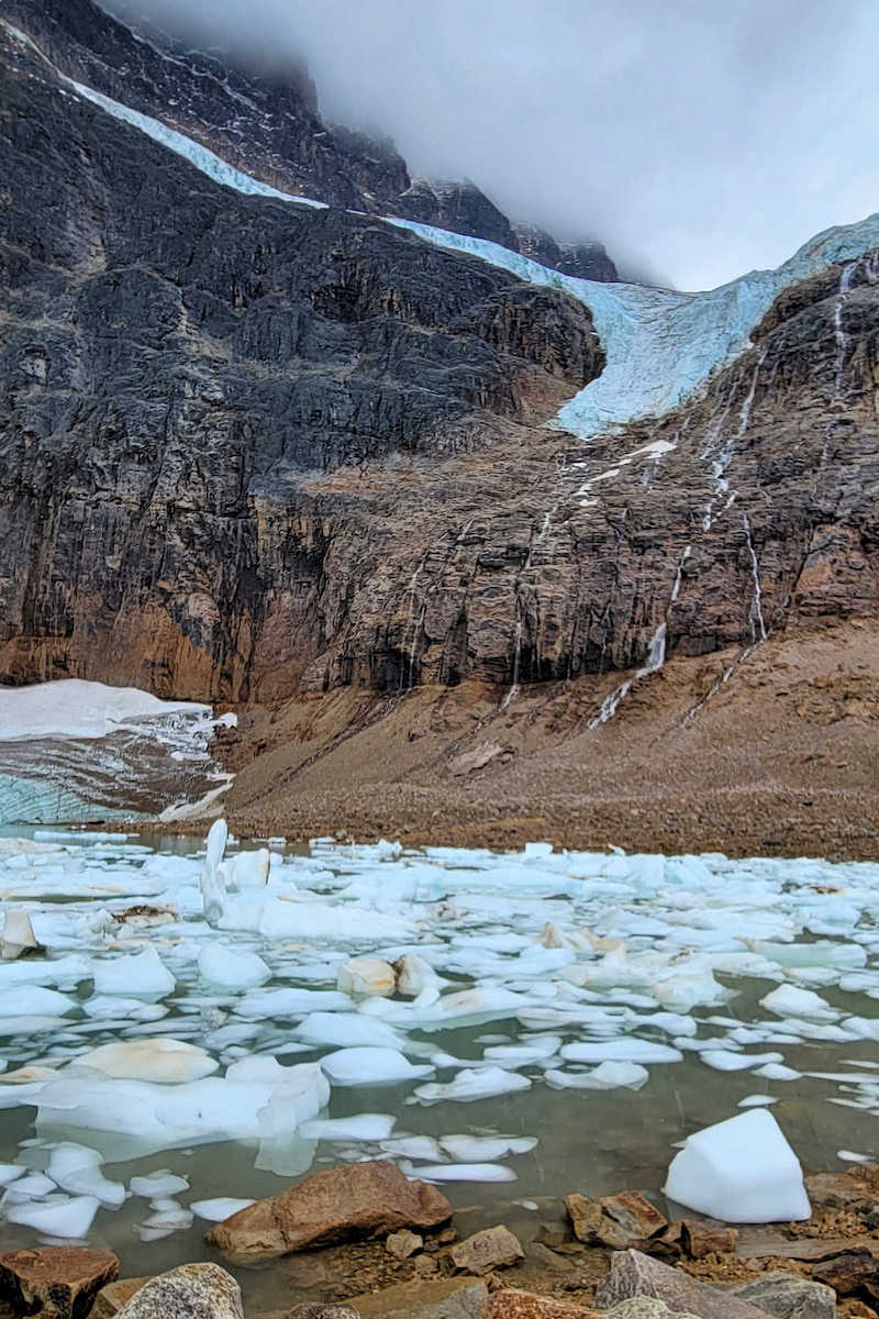 Angel Glacier and Cavell Pond