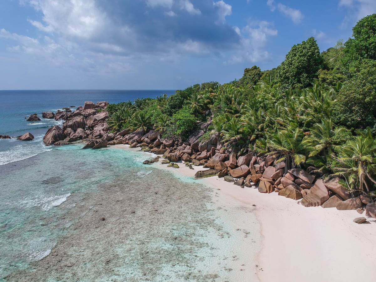 Anse Coco Beach aerial view