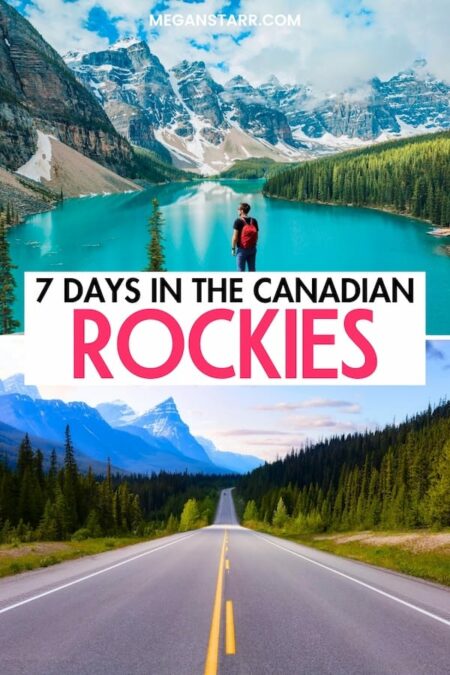 Are you looking for the best way to spend 7 days in the Canadian Rockies? This guide shows you the perfect one-week in the Canadian Rockies itinerary for first-time visitors! Click to learn more and how to plan your Canadian Rockies road trip. | Canadian Rockies itinerary | Itinerary Canadian Rockies | One week in Canadian Rockies | Canadian Rockies 1-week itinerary | Canadian Rockies 7-day itinerary | What to do in Canadian Rockies | Canadian Rockies things to do | Things to do in Canadian Rockies | Visit Canadian Rockies | Trip to Canadian Rockies | Canadian Rockies in summer | Canadian Rockies in winter