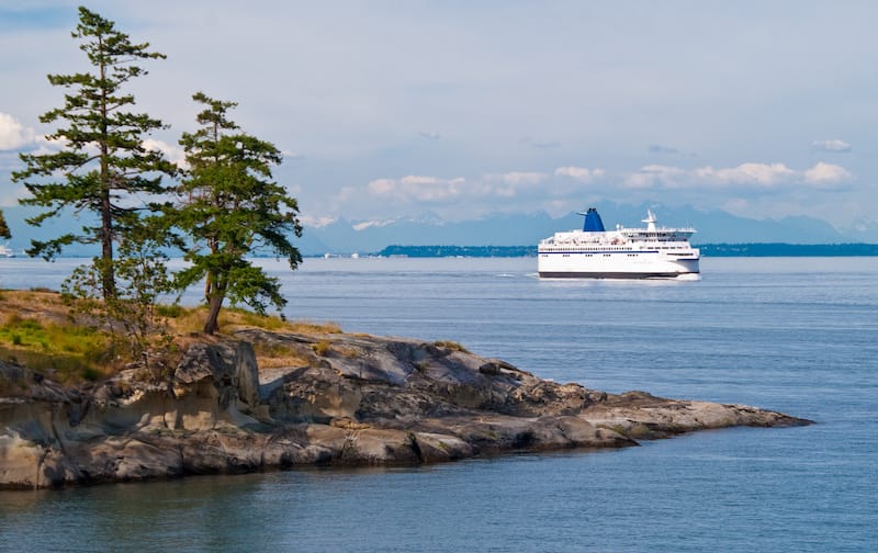 Ferry sailing to Vancouver Island