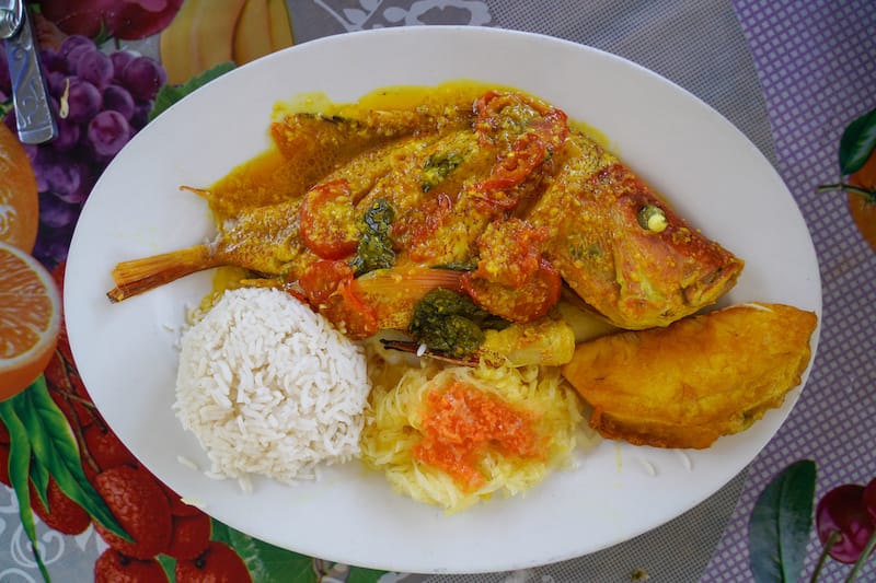 Fish curry at Lanboursir Restaurant